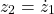 \begin{equation*}z_2 &= \dot{z}_1\end{equation*}