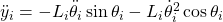 \Ddot{y}_i &= -L_i \Ddot{\theta}_i \sin \theta_i - L_i \Dot{\theta}_i^2 \cos \theta_i