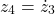 \begin{equation*}z_4 &= \dot{z}_3\end{equation*}
